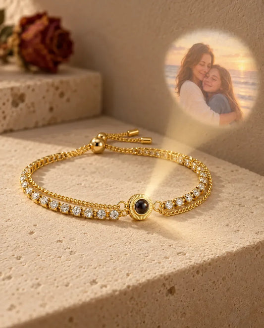 Armband mit Bild - projiziert das verborgene Foto an die Wand