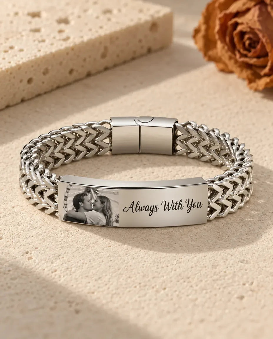 Armband mit Bild - Vorderansicht in Silber