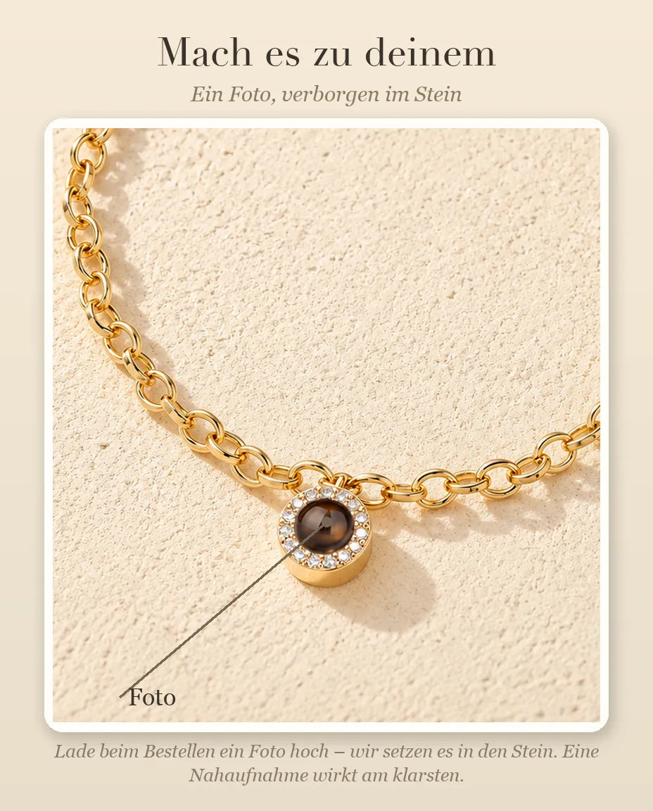 Anleitung zur Personalisierung: So kommt dein Foto in den Stein des Zirkonia-Charms