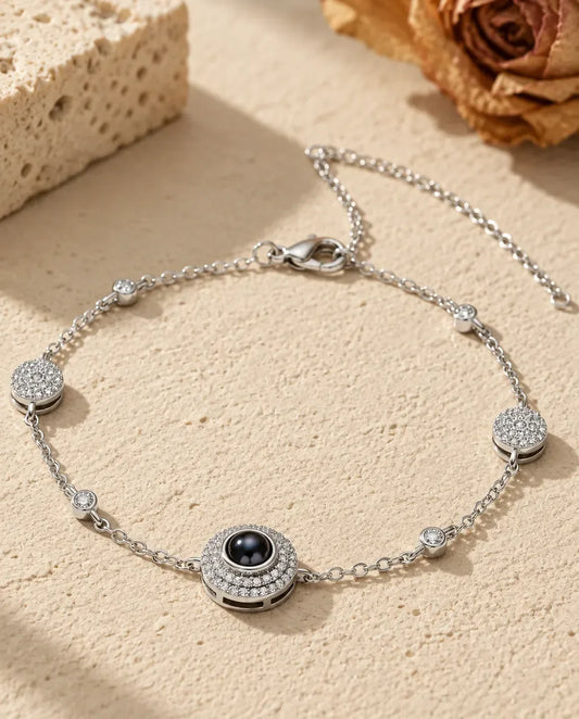 Armband mit Bild - Vorderansicht in Silber