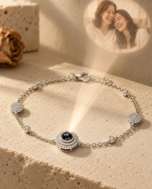 Armband mit Bild - projiziert das verborgene Foto an die Wand