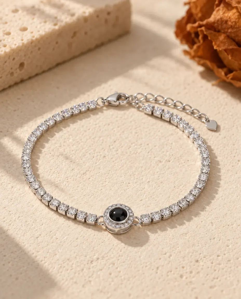 Armband mit Bild - Vorderansicht in Silber
