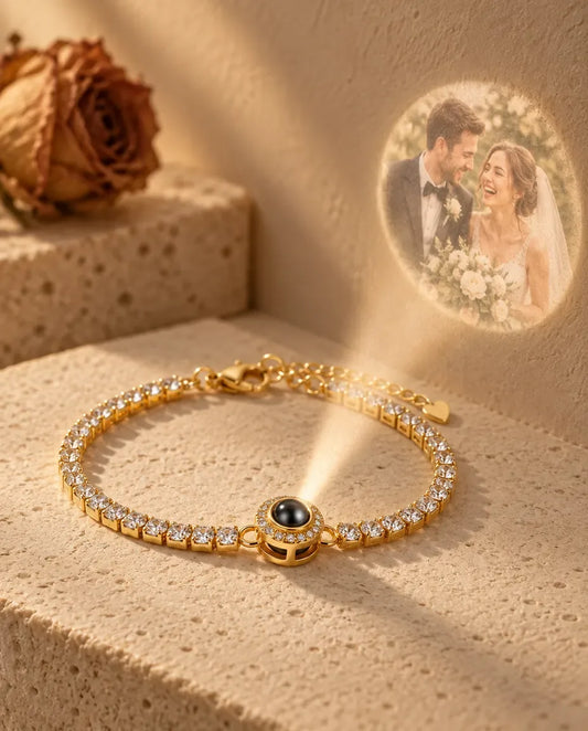 Armband mit Bild - projiziert das verborgene Foto an die Wand