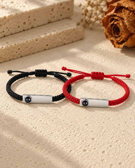 Armband mit Gravur für Paare - Partnerset flach liegend