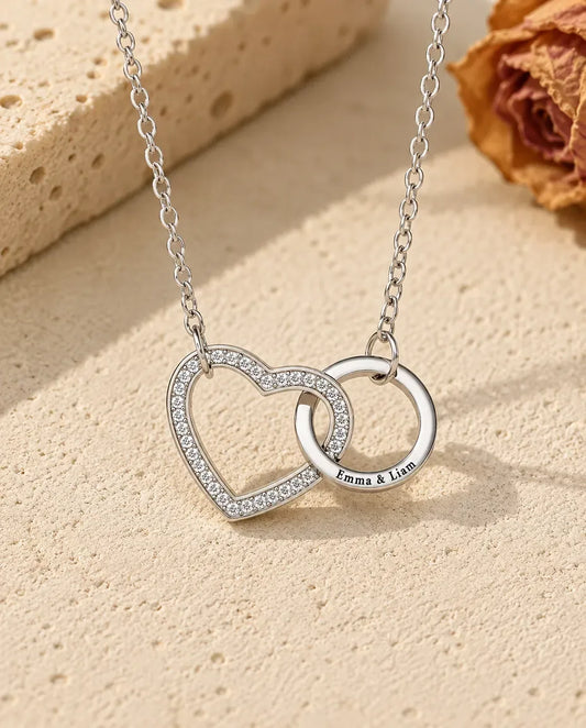 Kette mit Gravur - Vorderansicht in Silber
