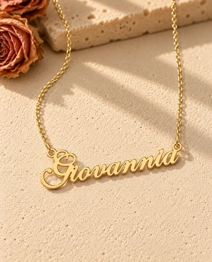 Namenskette mit Wunschname aus 925 Sterlingsilber - in Gold