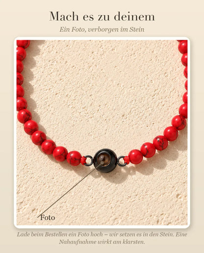 Anleitung zur Personalisierung: So kommt dein Foto in den Stein des Perlenarmbands
